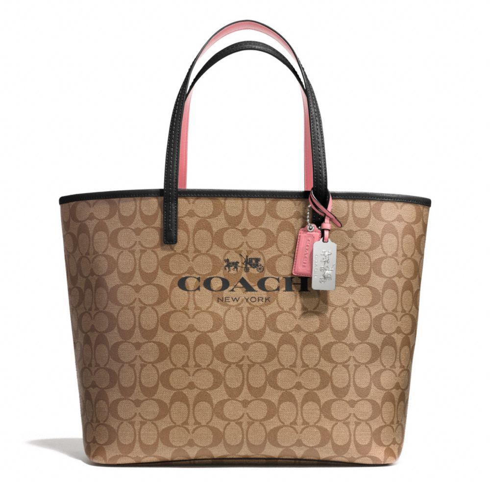 Lyst - Coach Tote in Signature C Coated Canvas in Natural