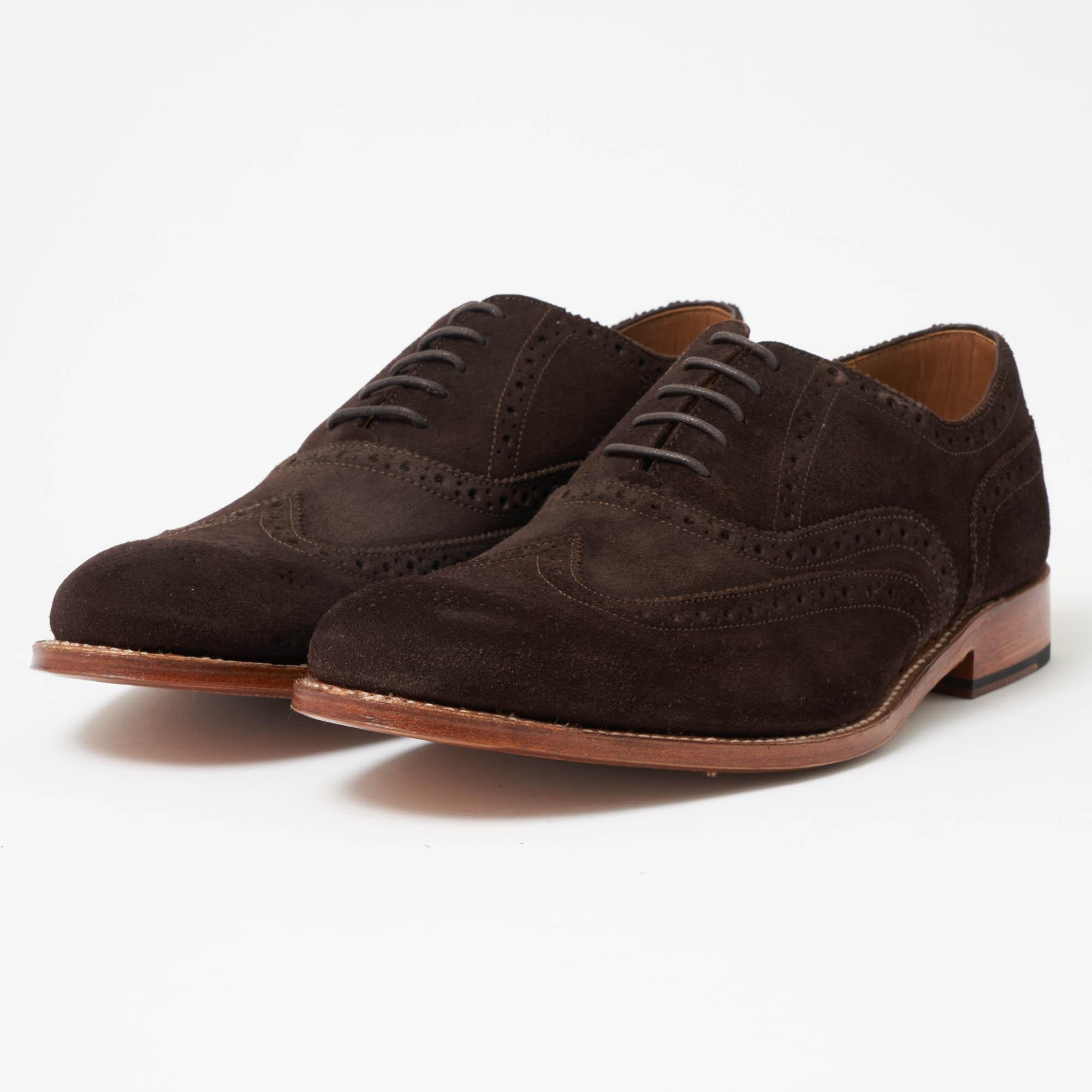 Lyst - Grenson Dylan Chocolate Suede Brogue Shoes for Men - Save 37%