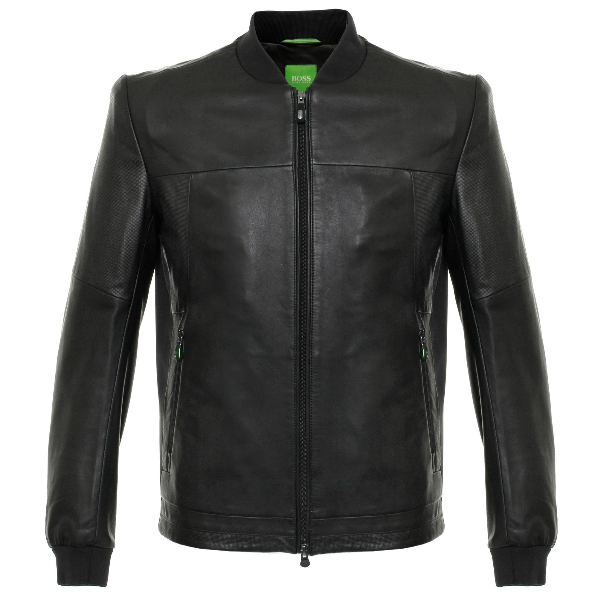 Lyst Boss Green Hugo Boss Jolmen Black Leather Jacket in Black for Men