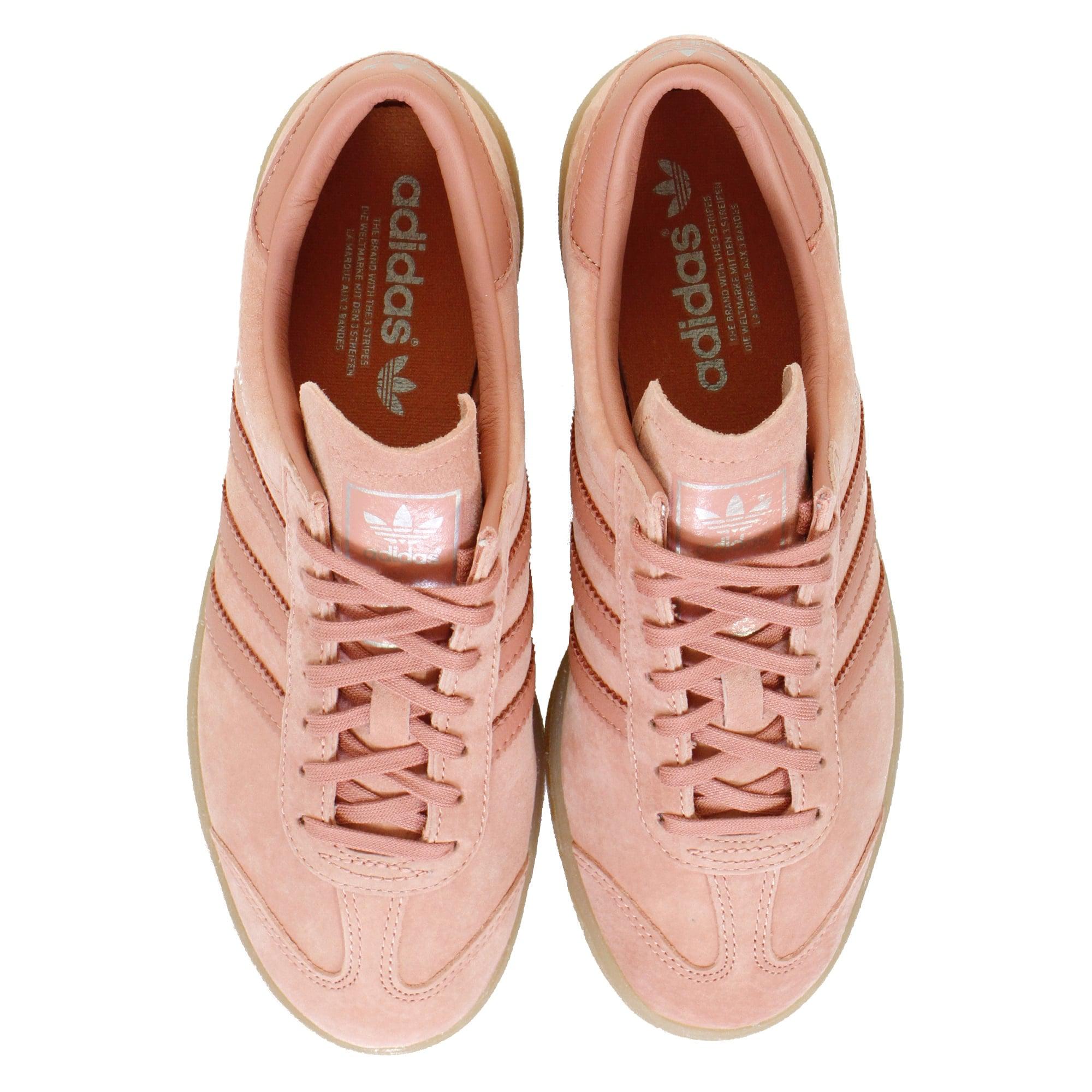 pink adidas suede shoes