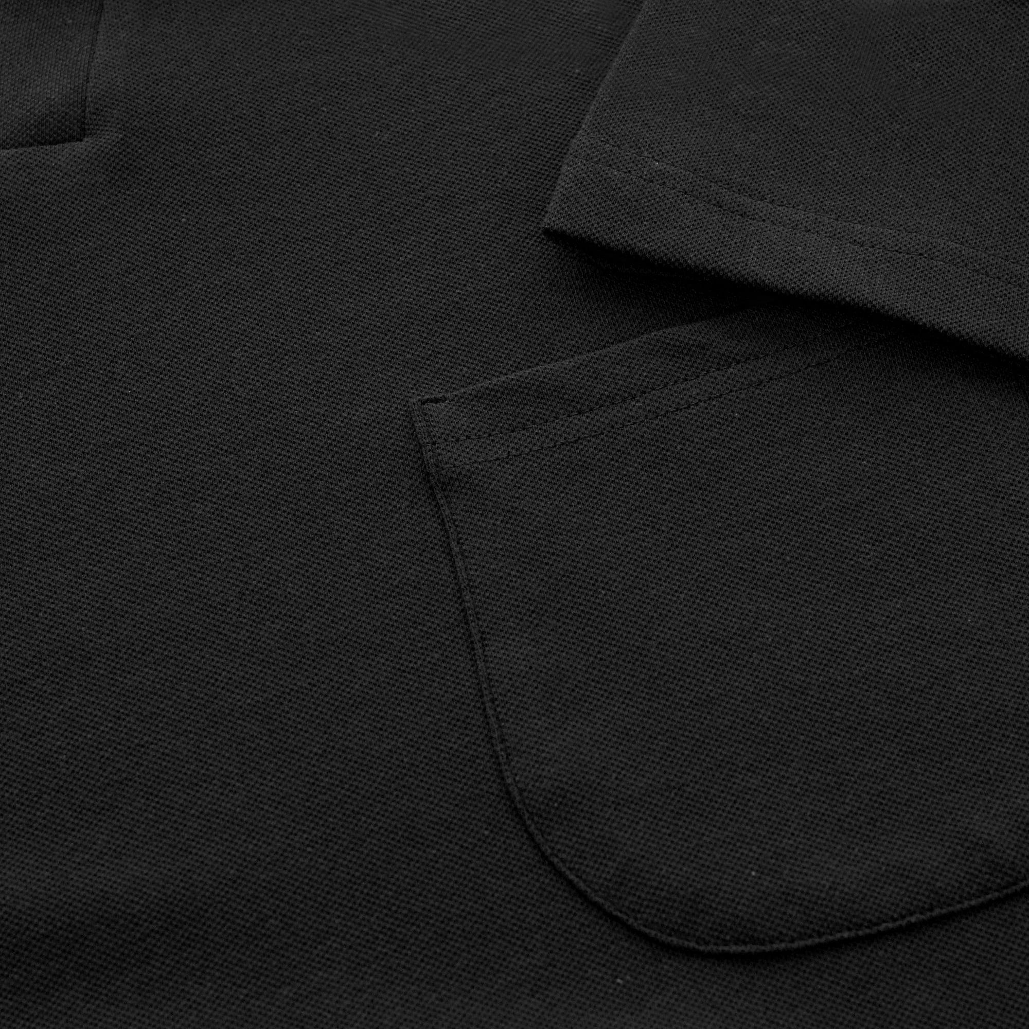 Lyst - Universal Works Pique Black Polo Shirt in Black for Men