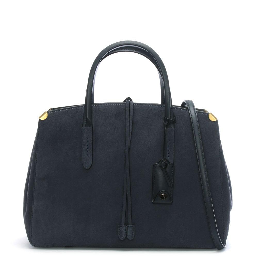 Lyst Coach Cooper Carryall Midnight Navy Suede Tote Bag In Blue Coach Women S Blue Cooper Carryall Midnight Navy Suede Tote Bag