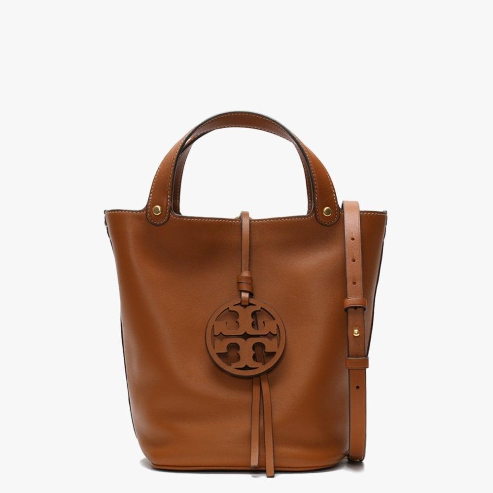 Tory Burch Miller Aged Camello Leather Bucket Bag in Tan Leather (Brown ...