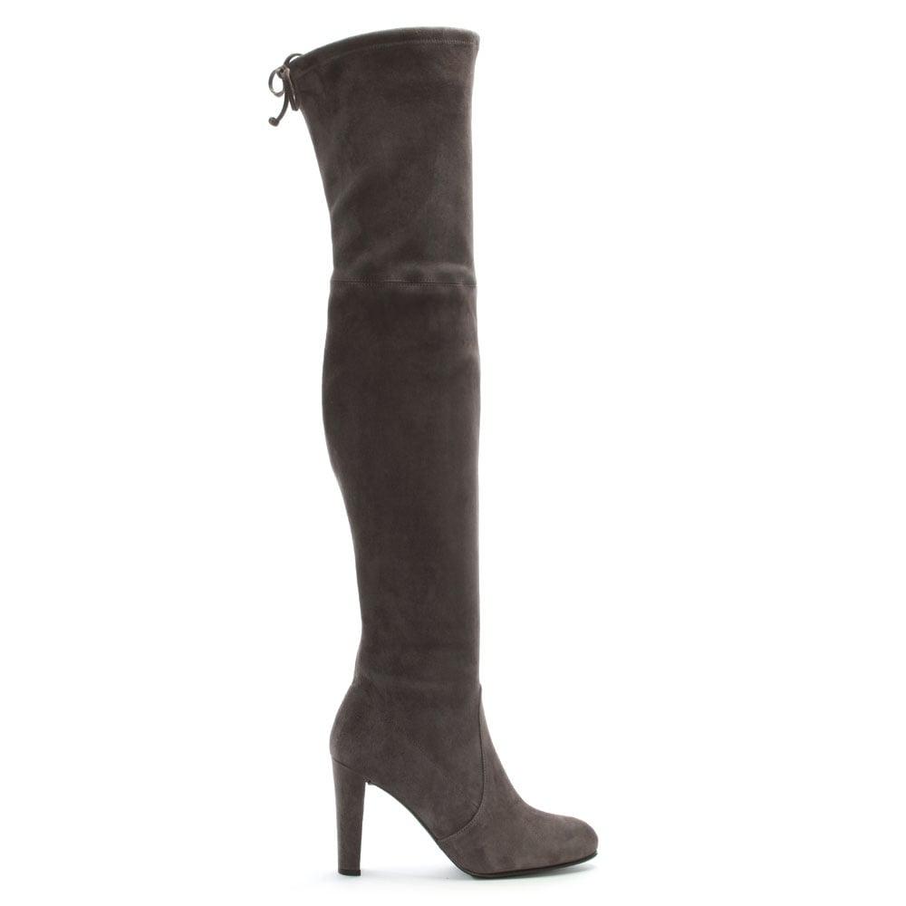 Lyst - Stuart weitzman Highland Grey Suede Over The Knee Boots in Gray