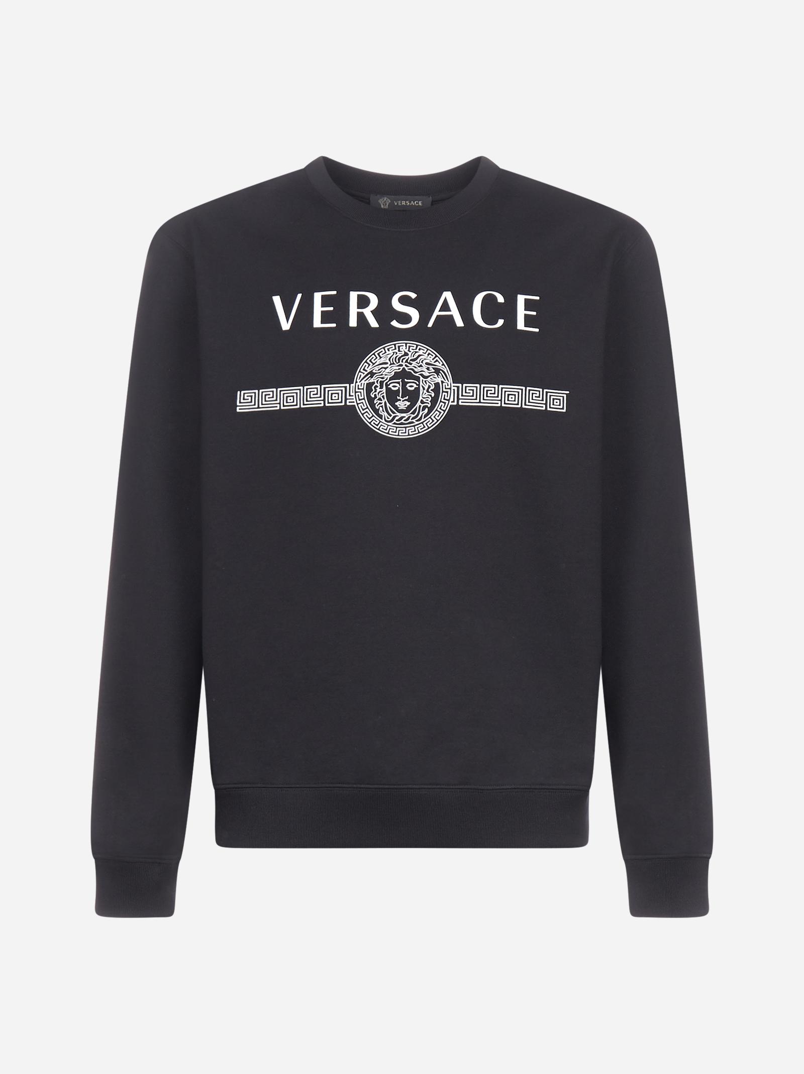 Versace Logo And Medusa Cotton Sweatshirt for Men - Lyst