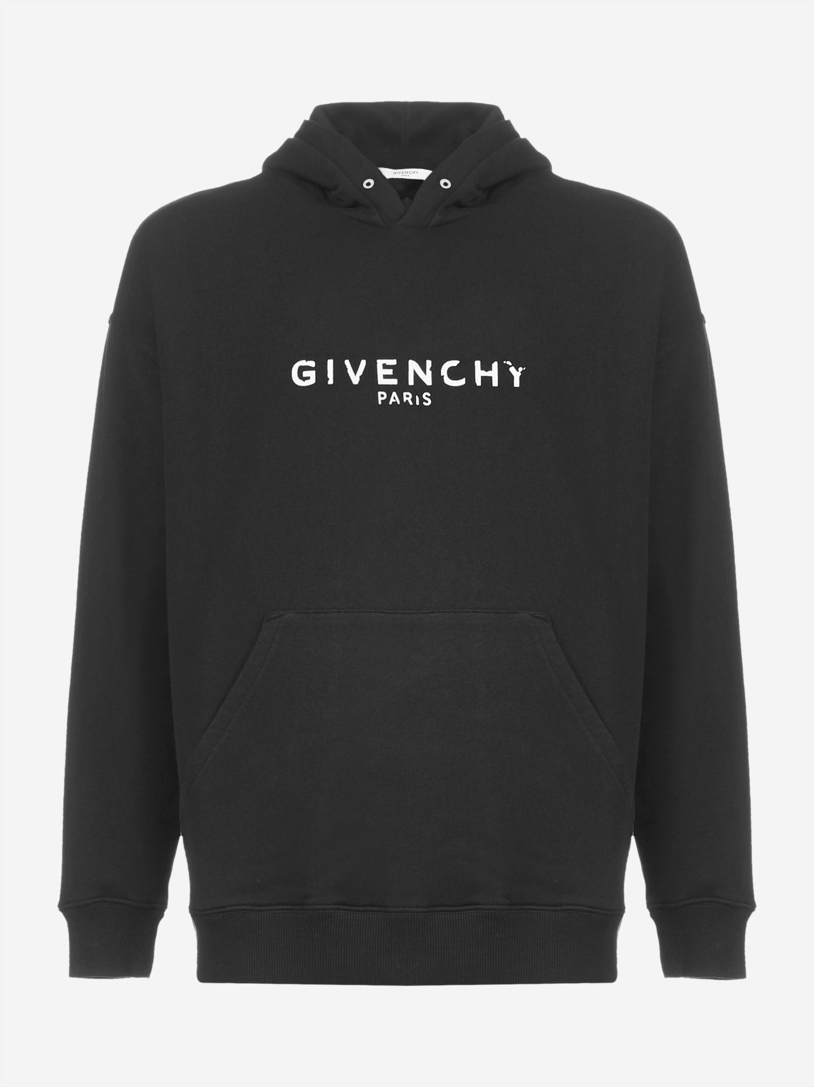 Givenchy Cotton Hoodie With Logo in Black for Men - Lyst