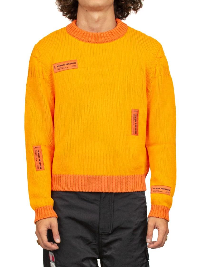 Heron Preston Cotton Logo Sweater in Orange for Men - Lyst