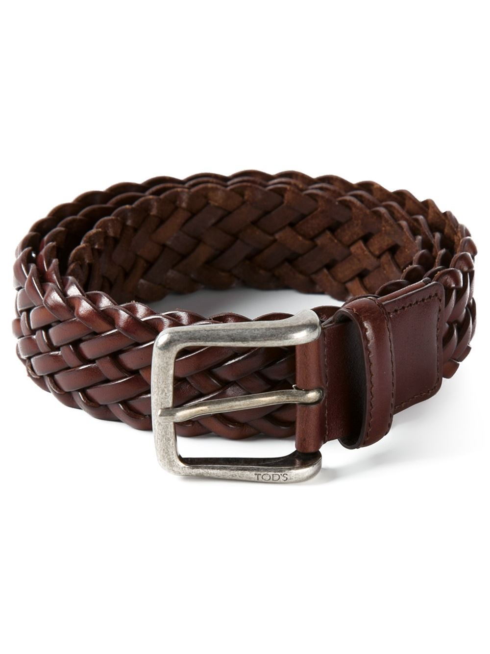 lyst tod s woven belt in brown for lyst tod s woven belt in brown for