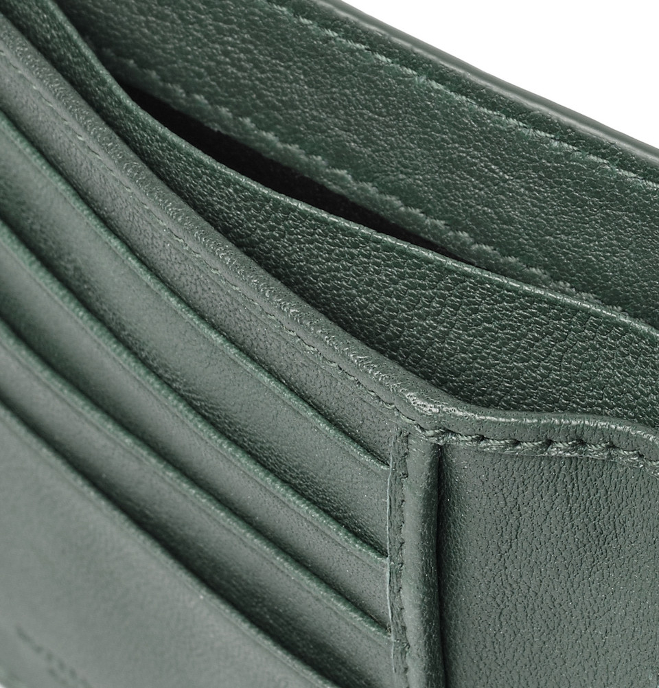 Lyst Bottega Intrecciato Leather Billfold Wallet in Green for Men