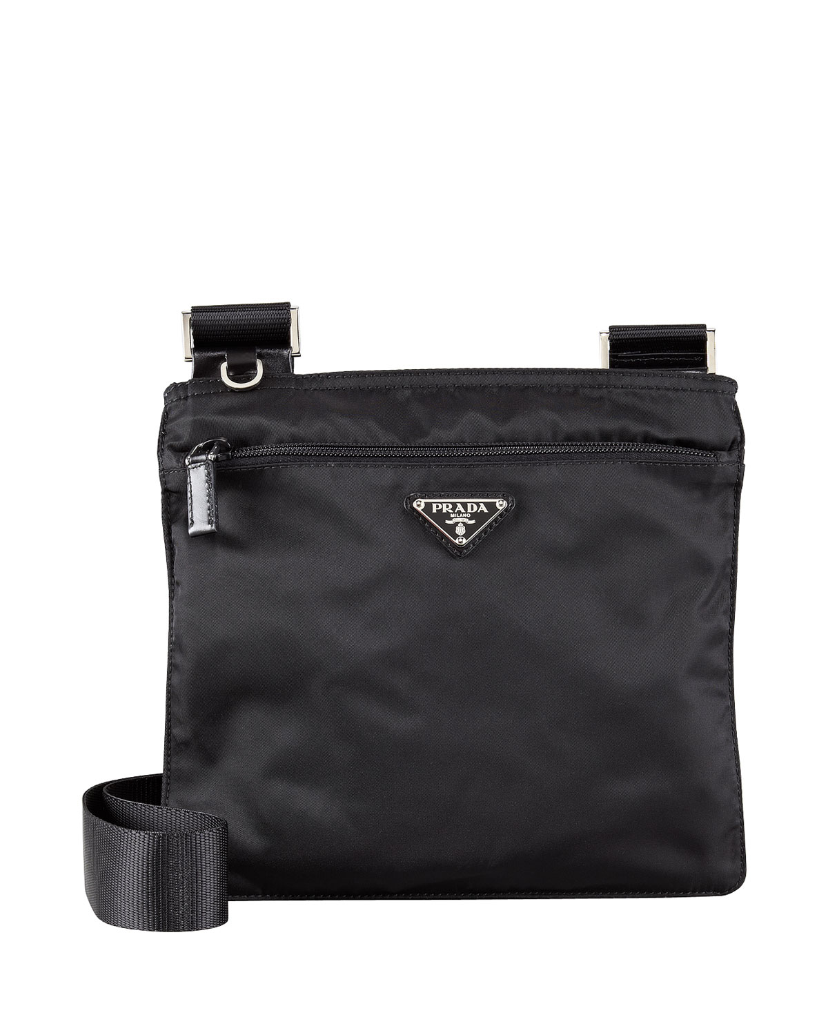 Prada Vela Crossbody Messenger Bag in Black (nero) | Lyst