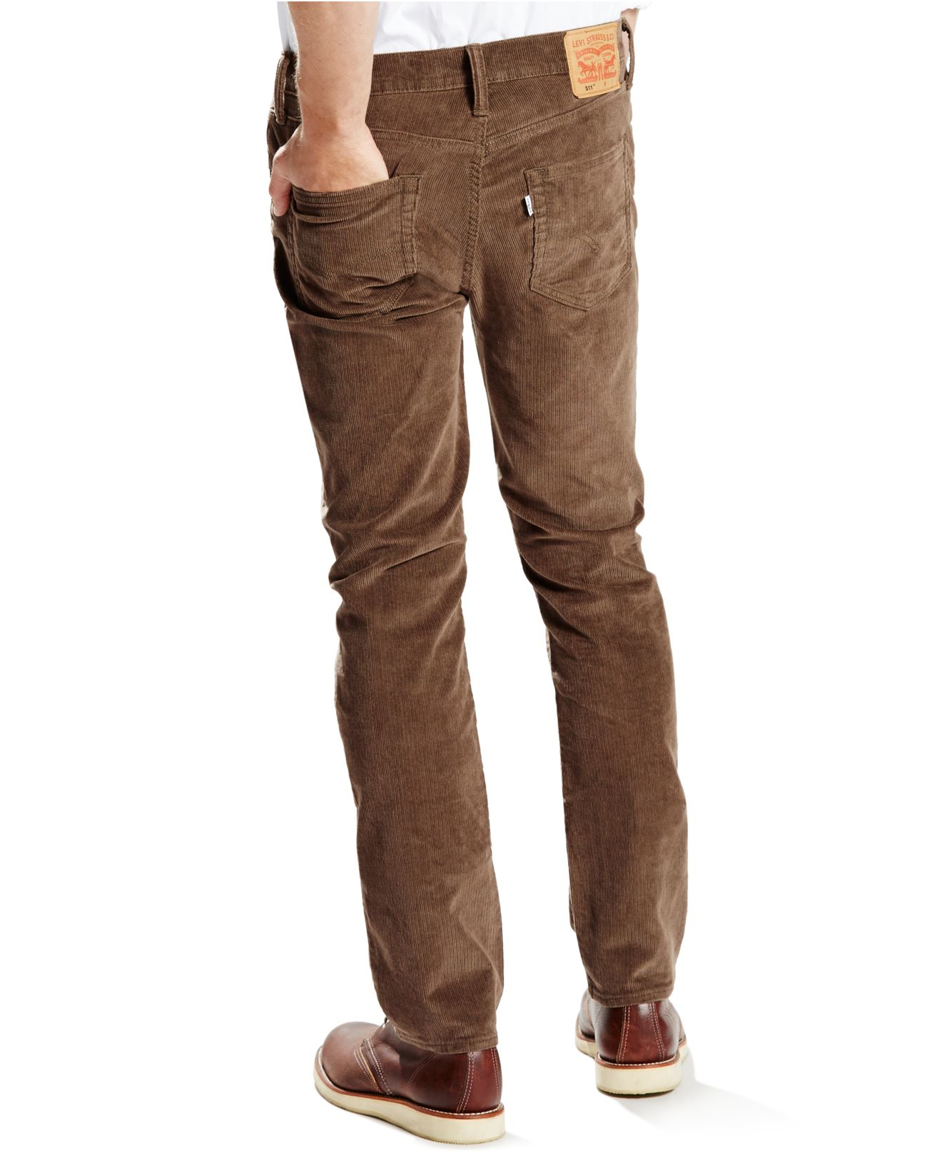 Levi's 511 Slim Fit Cougar Rinsed Corduroy Pant in Brown for Men | Lyst