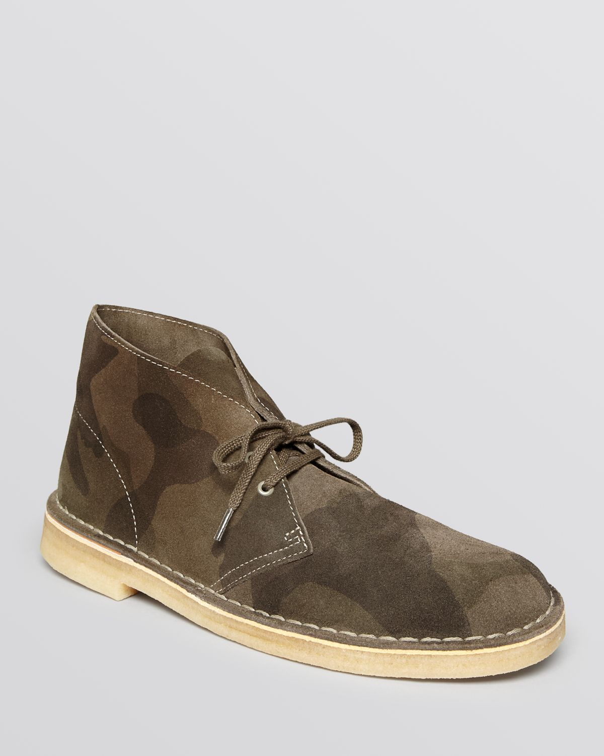 Lyst - Clarks Suede Camo Desert Boots in Green for Men