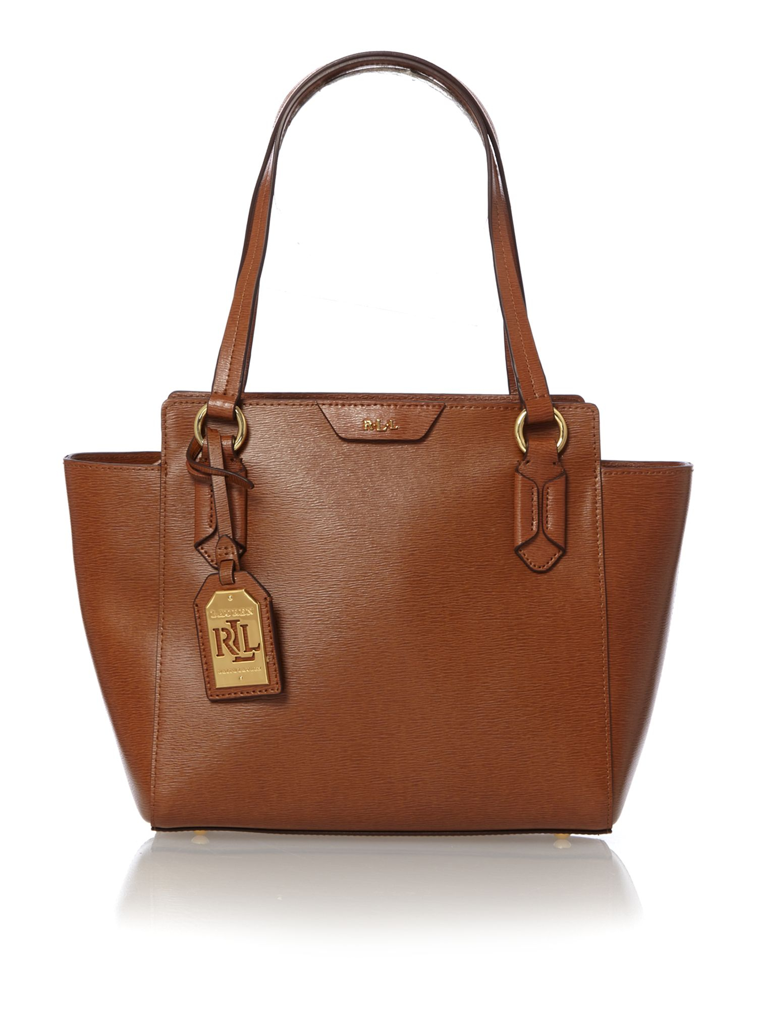 Lauren by ralph lauren Tate Tan Tote Shoulder Bag in Brown | Lyst