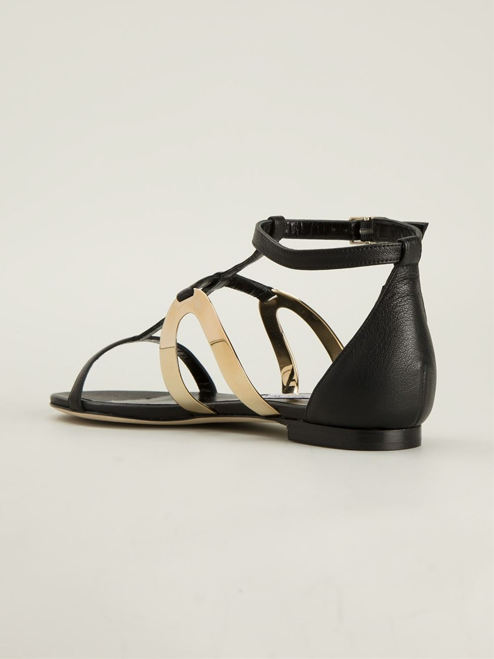 jimmy choo strappy black heels