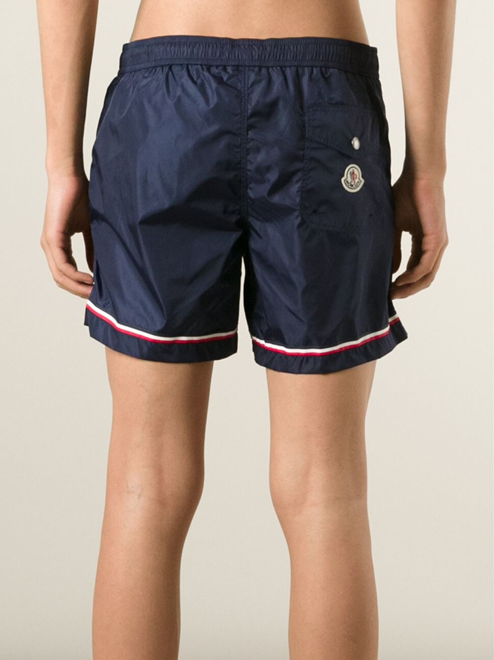 black moncler swim shorts