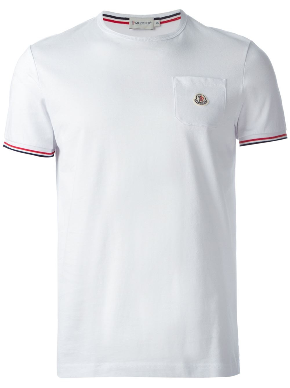 Lyst - Moncler Crew-Neck T-Shirt in White for Men