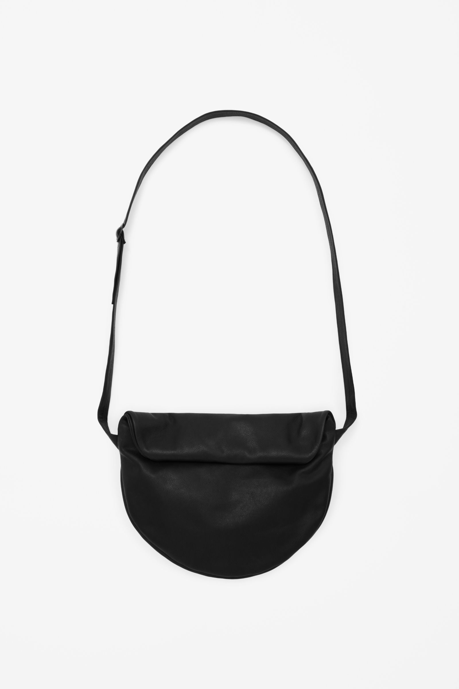 Cos Foldover Leather Bag in Black Lyst
