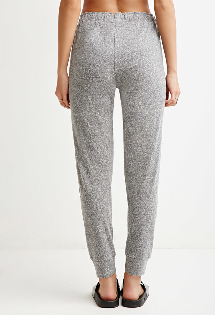 Lyst - Forever 21 Heathered Drawstring Sweatpants in Gray
