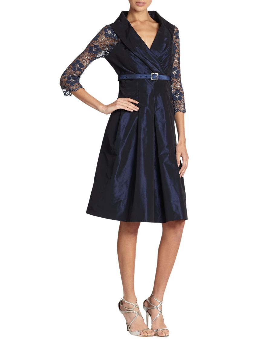 shawl collar cocktail dress