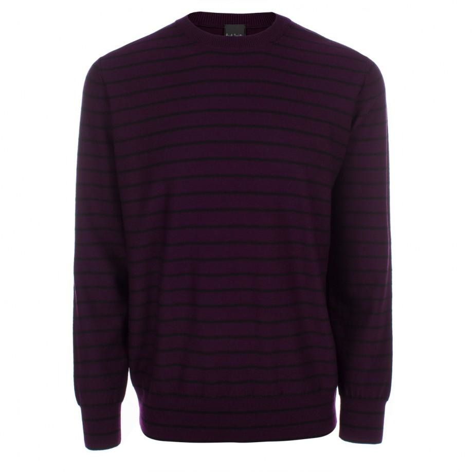 Lyst - Paul Smith Men's Mauve Striped Merino Wool Sweater in Purple for Men
