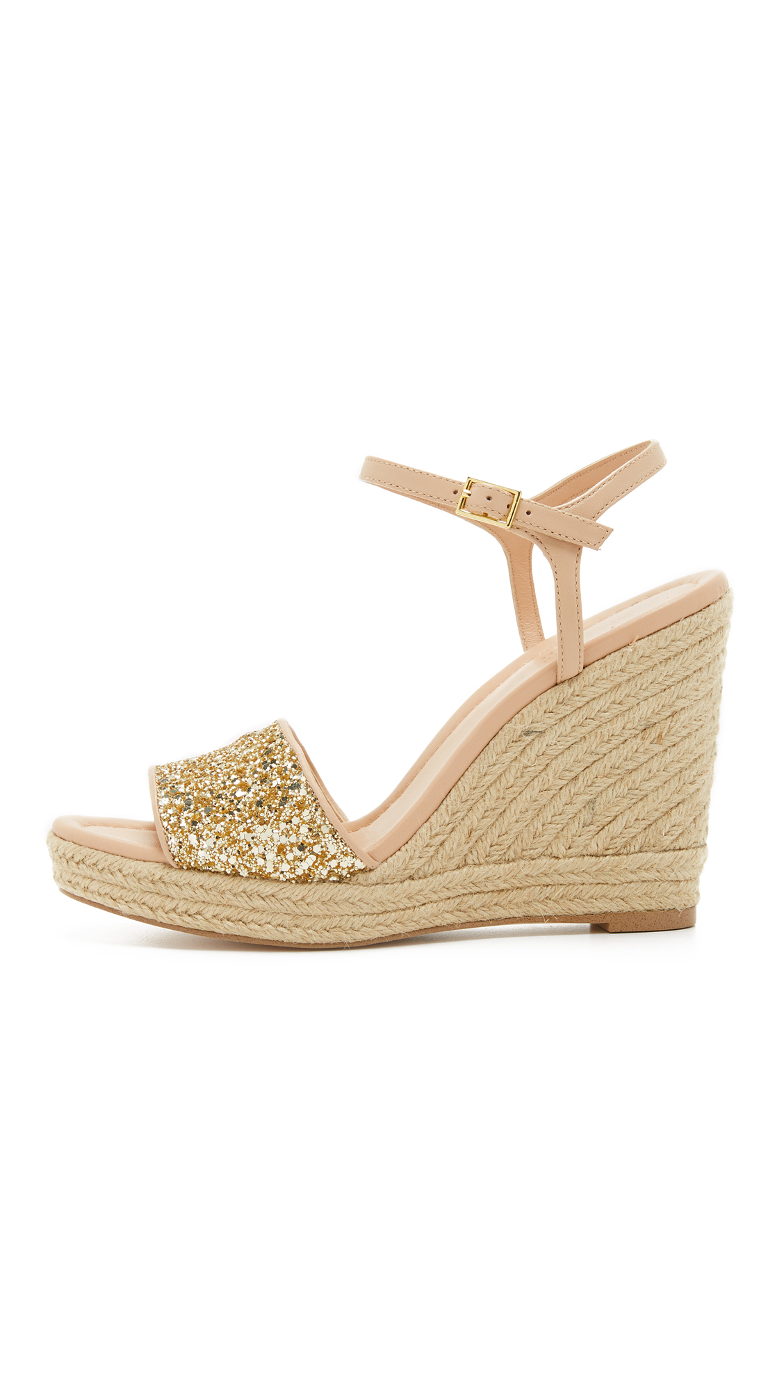 Kate spade new york Jaden Wedge Sandals in Metallic | Lyst