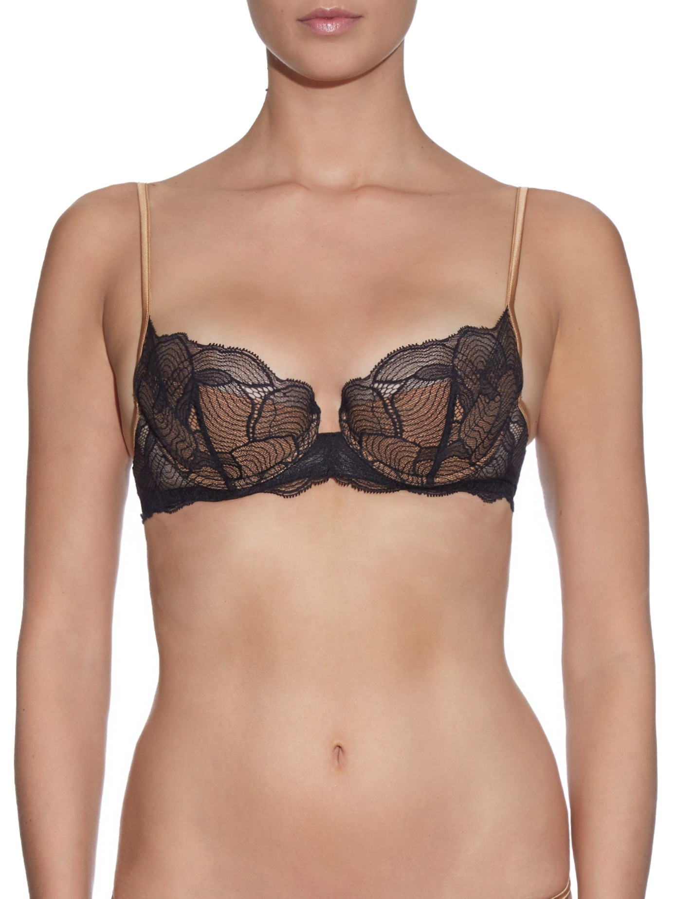 La Perla Iris Lace Balconette Bra In Black Lyst