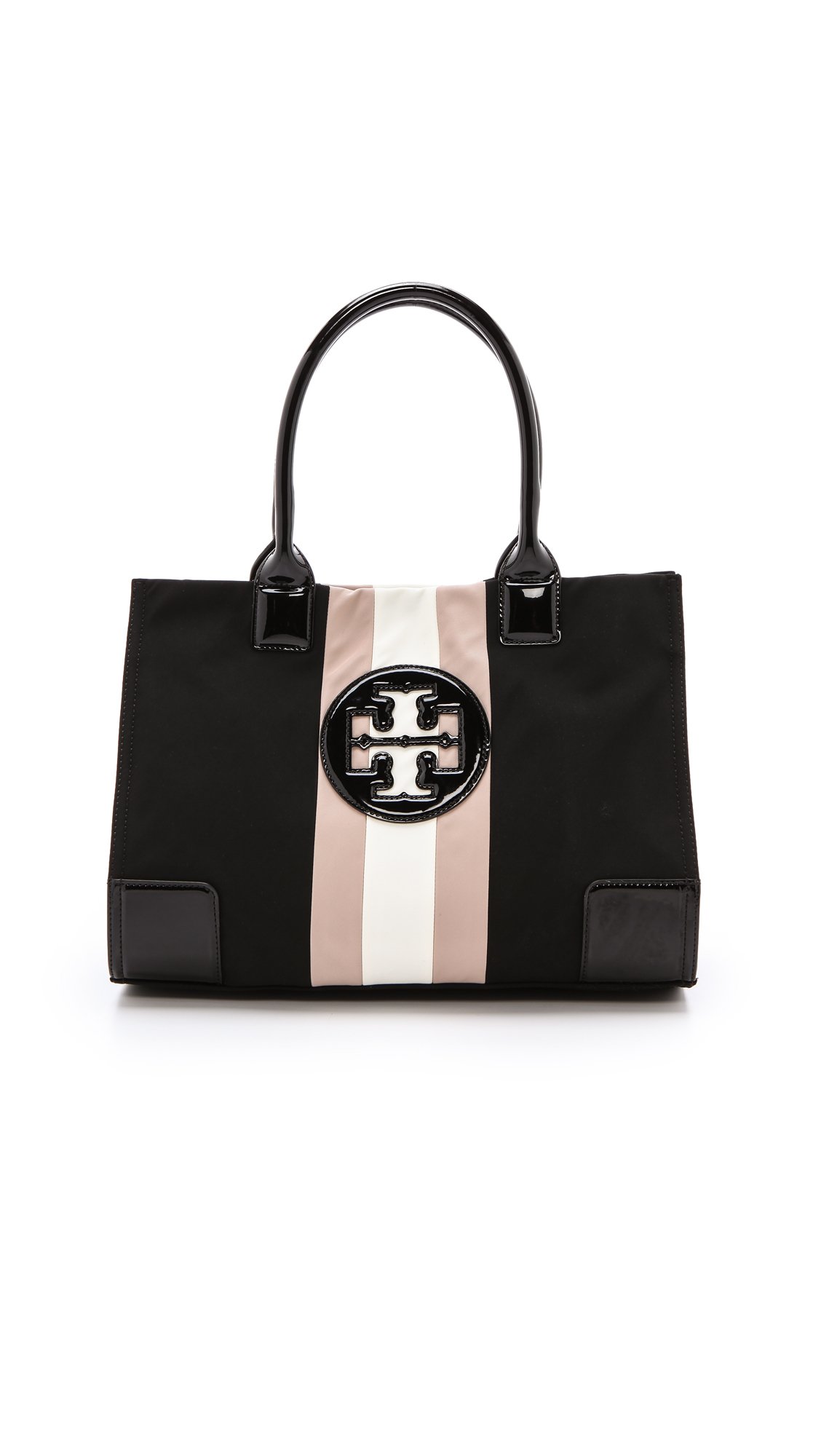 tory burch ella striped tote