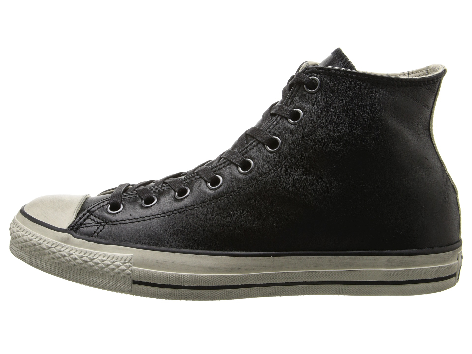 black leather converse