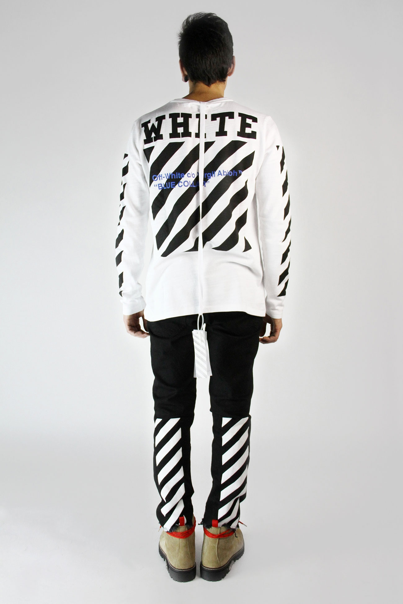 Off-white c/o virgil abloh Striped Long-Sleeved T-shirt in White for ...