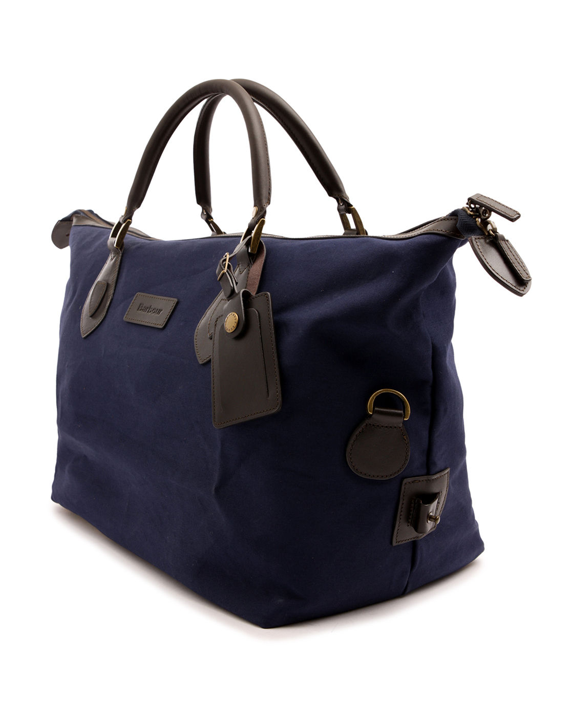 Barbour Navy Blue Canvas Leather Weekend Bag in Blue for Men (navy) | Lyst