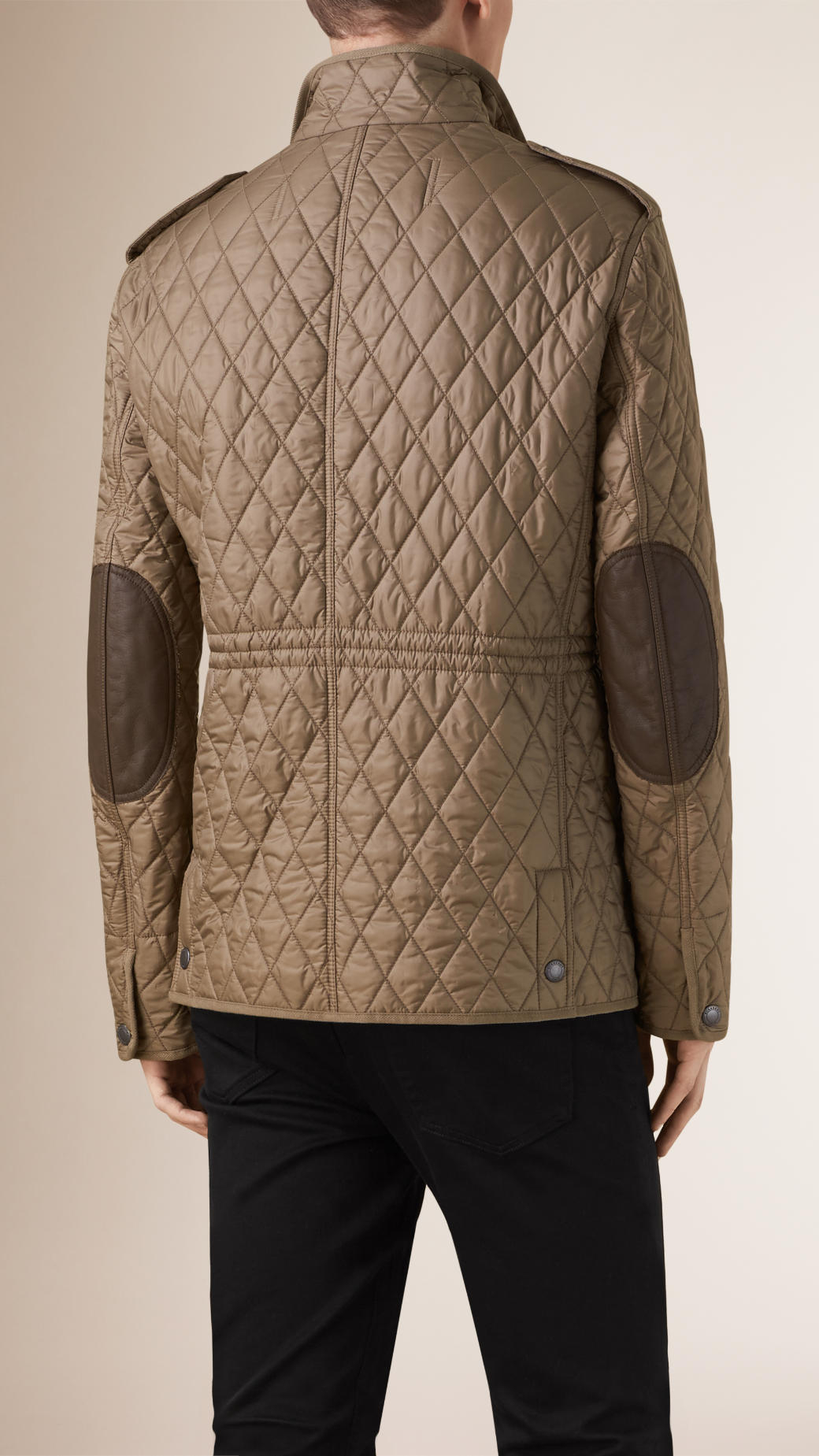 Lyst - Burberry Diamond Quilted Field Jacket in Natural for Men