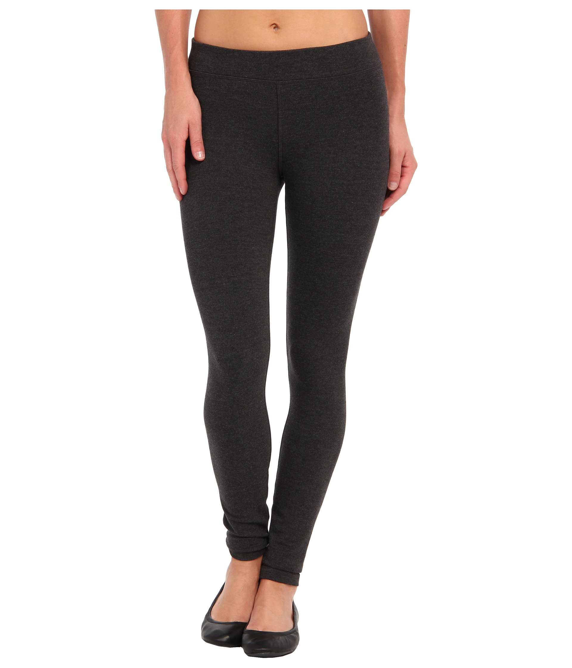 Hue Cotton Terry Leggings in Gray (Graphite Heather) Lyst