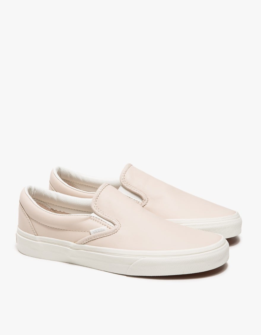 Vans Classic Slip-on Leather in Pink | Lyst