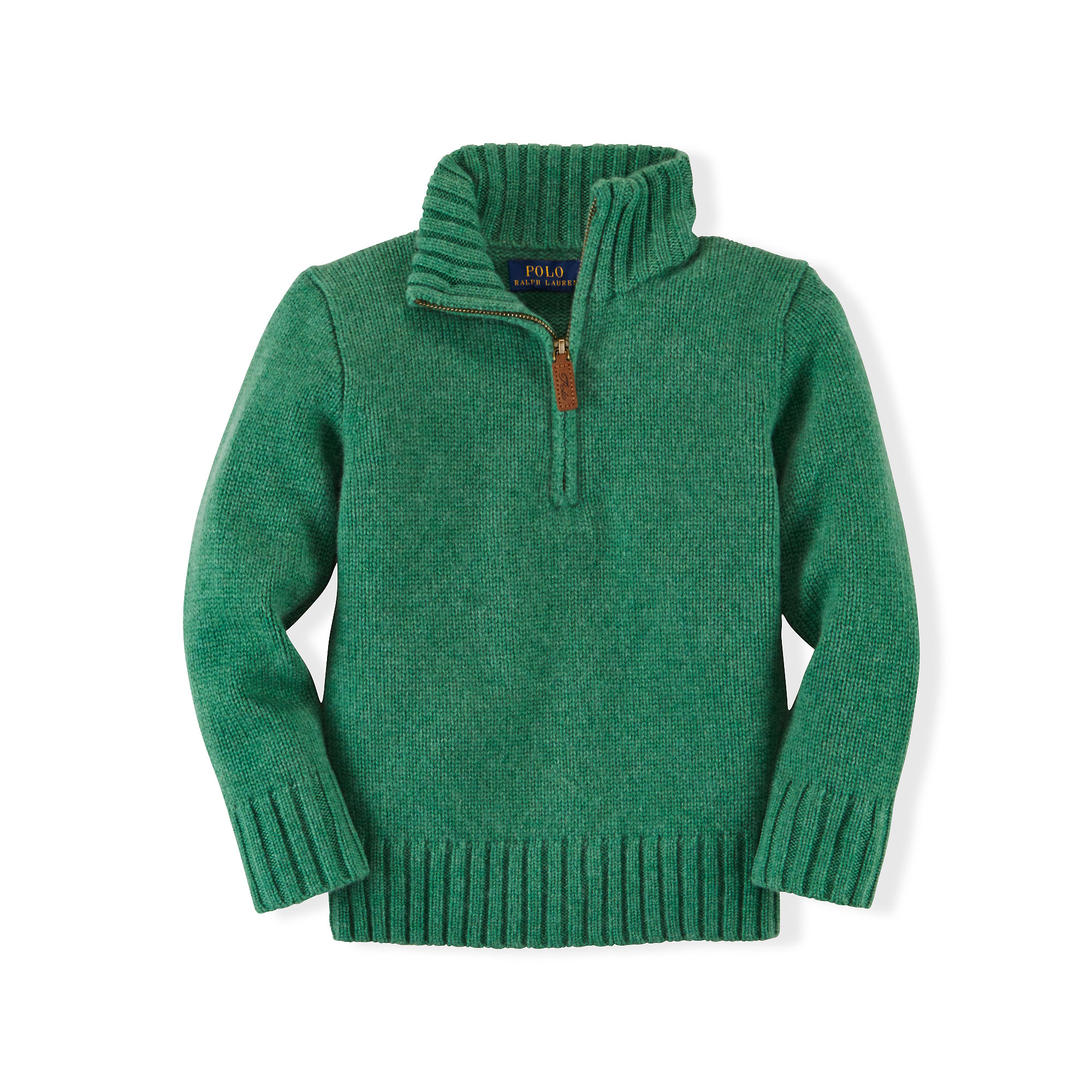 Lyst - Ralph Lauren Cashmere Half-zip Sweater in Green for Men