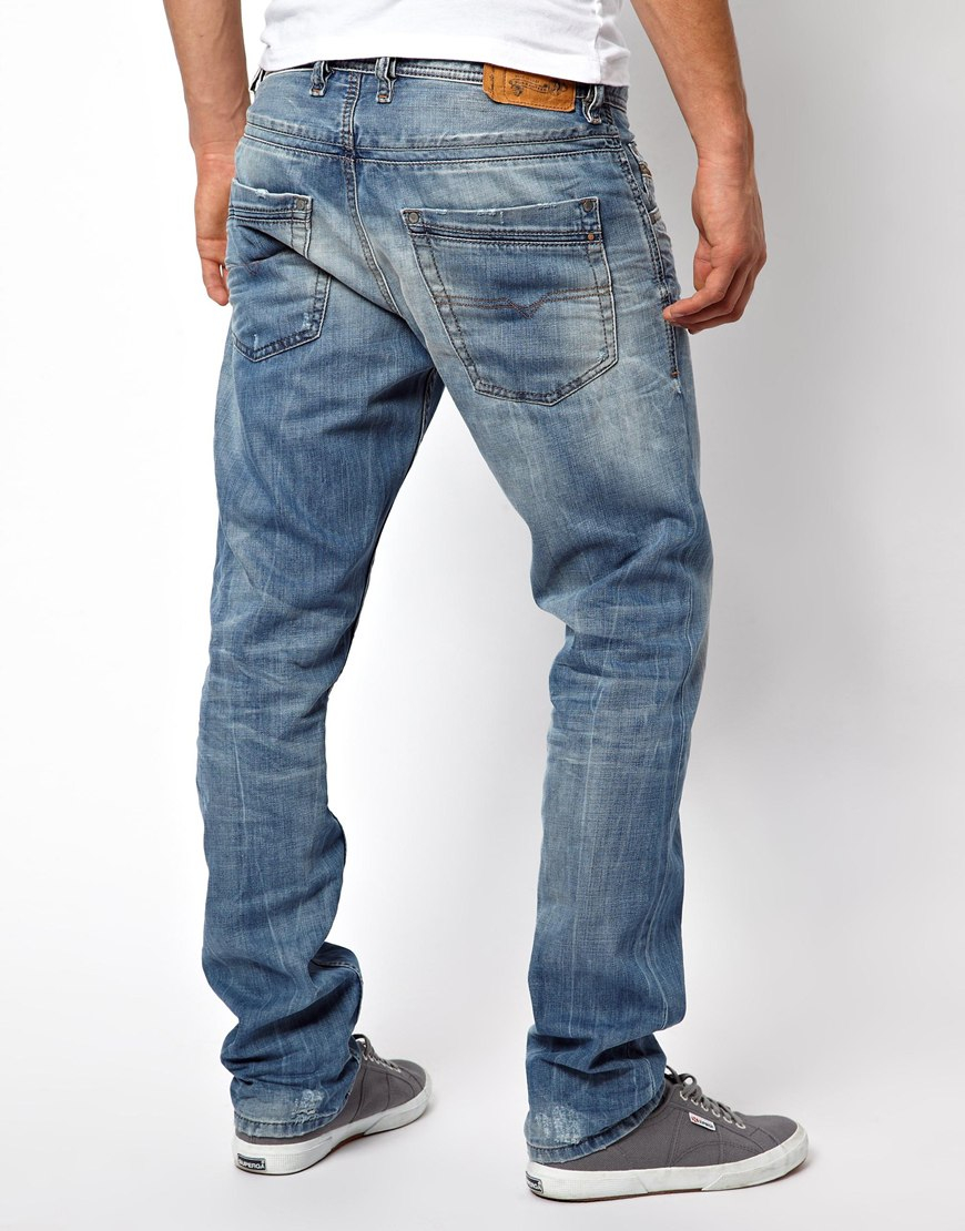 DIESEL Jeans Krayver 826D Slim Tapered Fit in Blue for Men - Lyst