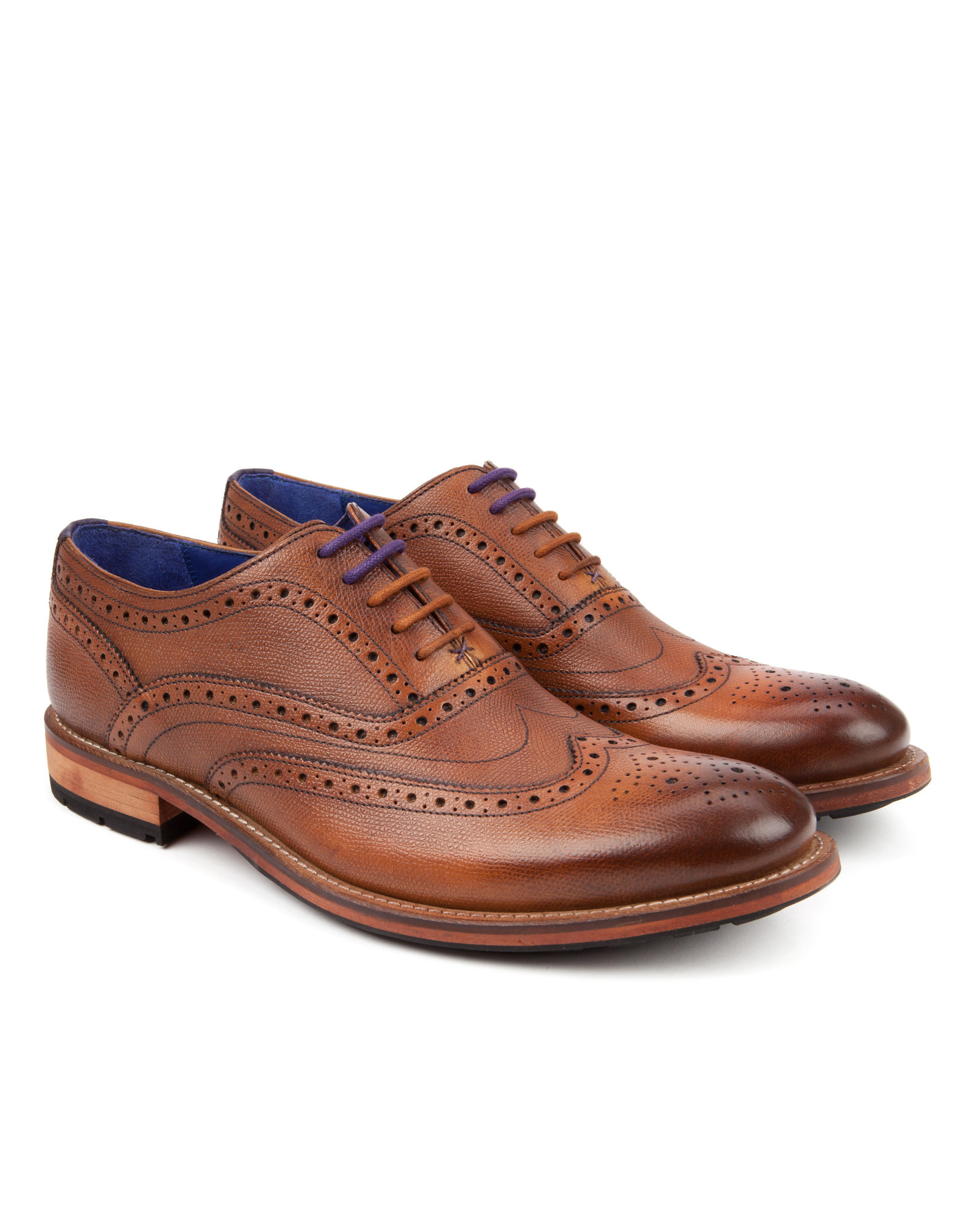 Ted Baker Oxford Brogue Shoe in Brown for Men - Lyst