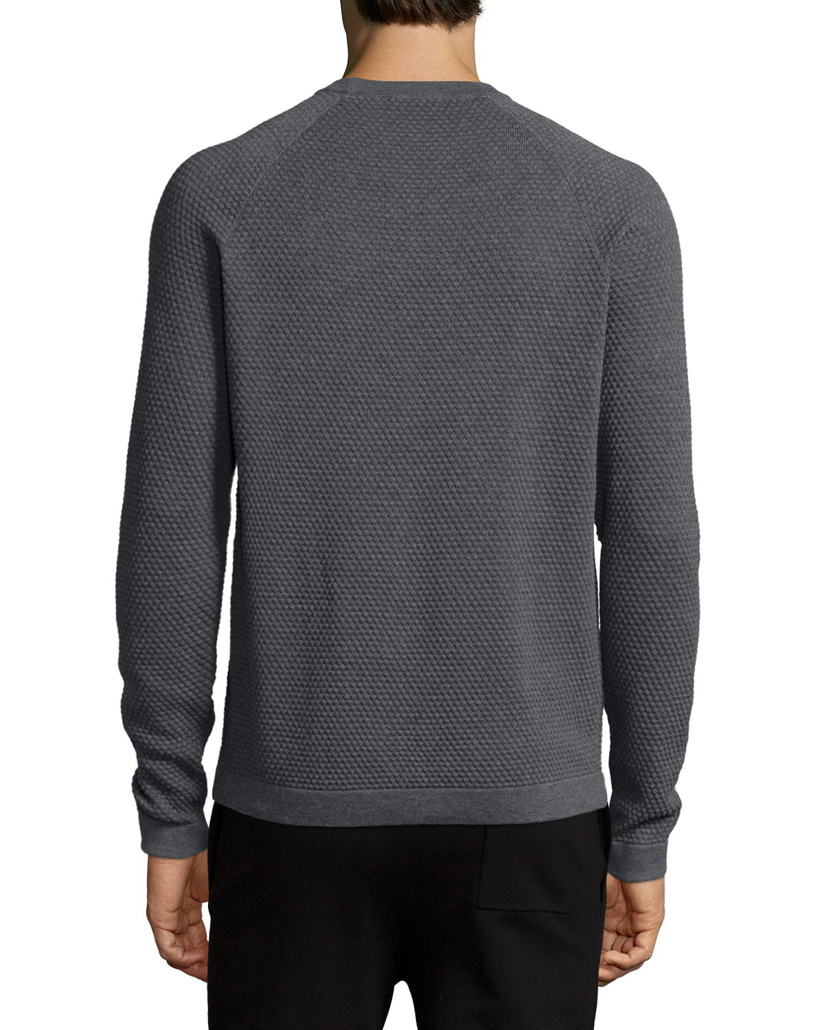 Theory Ednae Textured Crewneck Sweatshirt in Gray for Men | Lyst