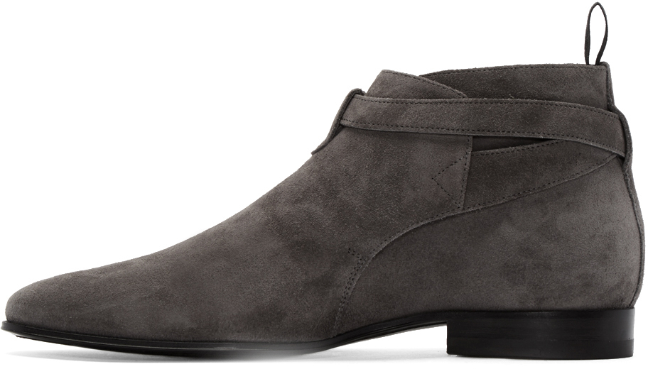 grey suede boot men