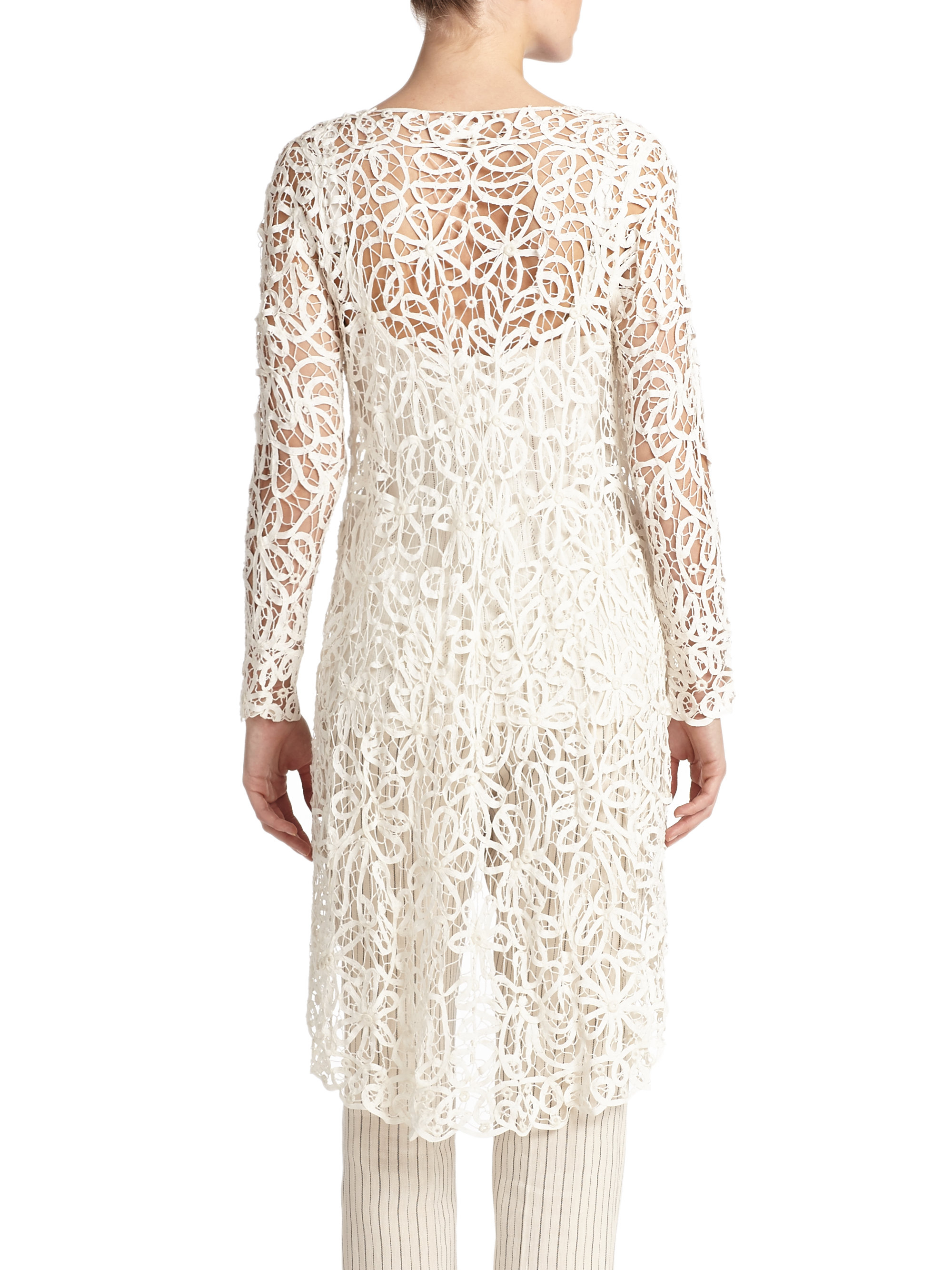 ralph lauren white lace top