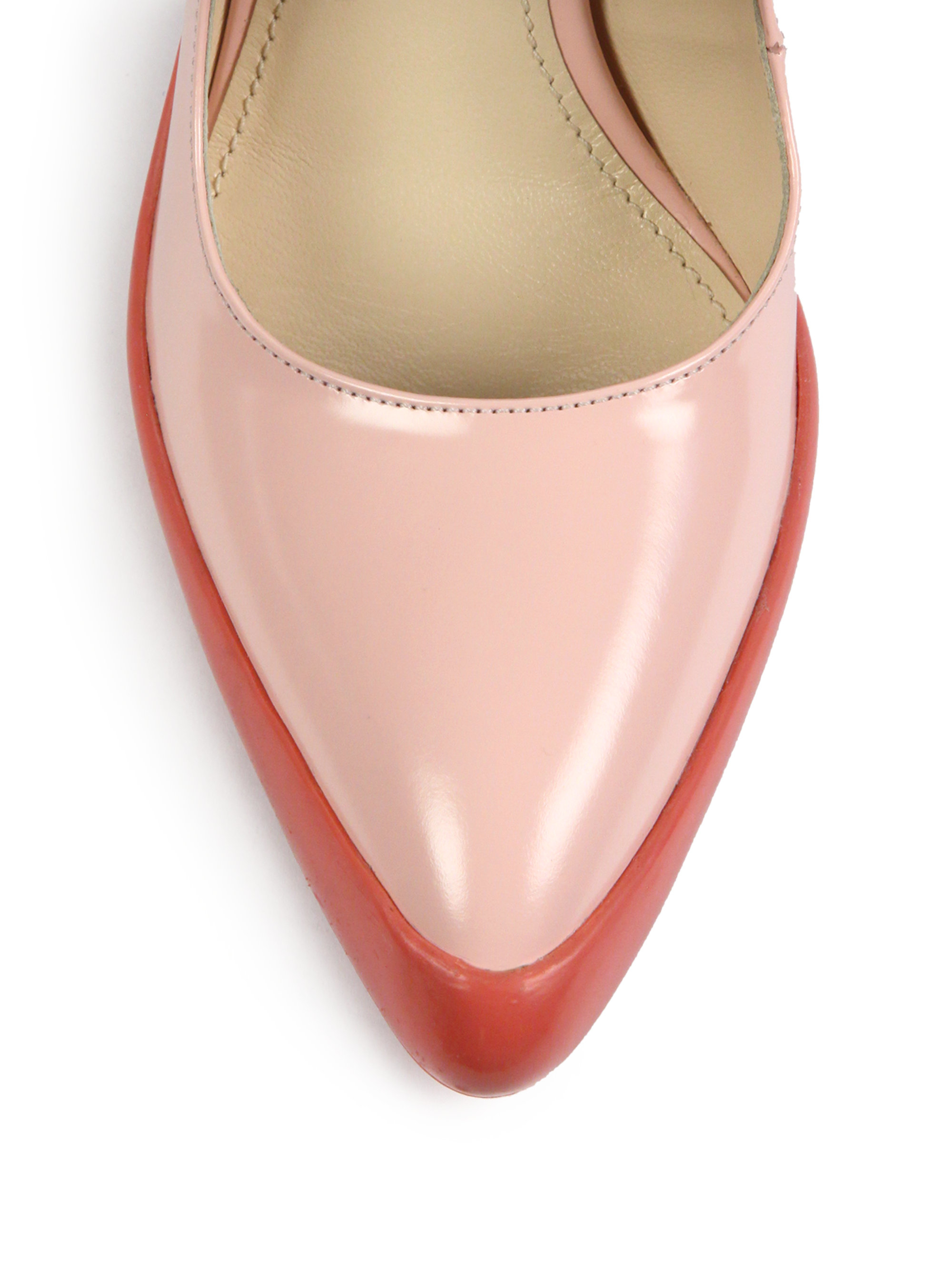 two tone mary jane pumps
