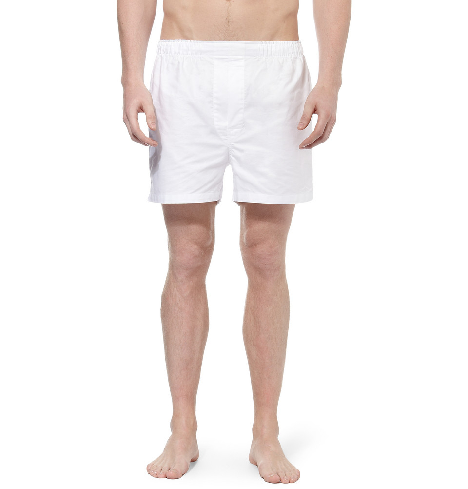 Lyst - Brooks Brothers Cotton Oxford Boxer Shorts in White for Men