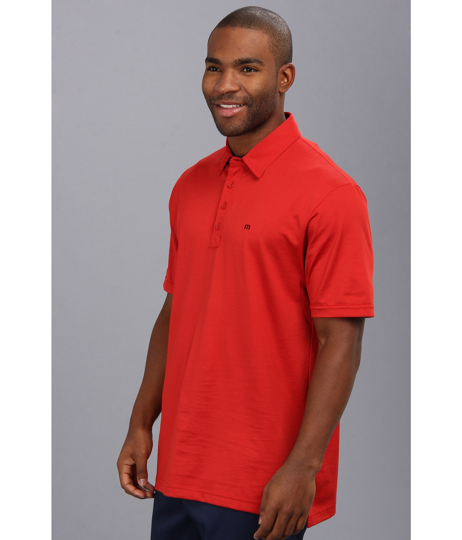 Travis mathew Mulligan Icon S/S Polo in Red for Men (Pompeian Red) | Lyst