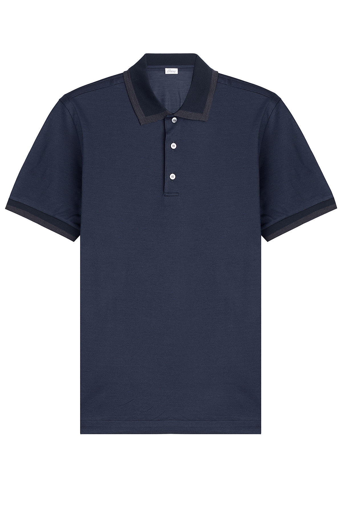 Lyst - Brioni Cotton-silk Polo Shirt - Blue in Blue for Men