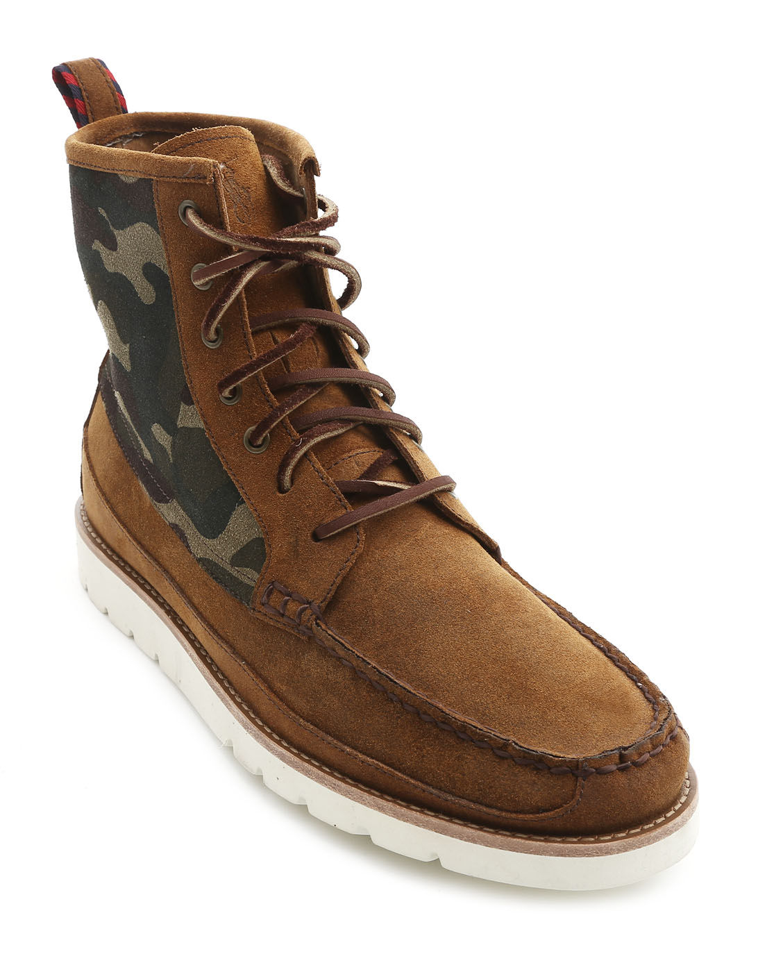 Polo Ralph Lauren Saddleworth Camel Suede Camouflage Boots in Brown for ...