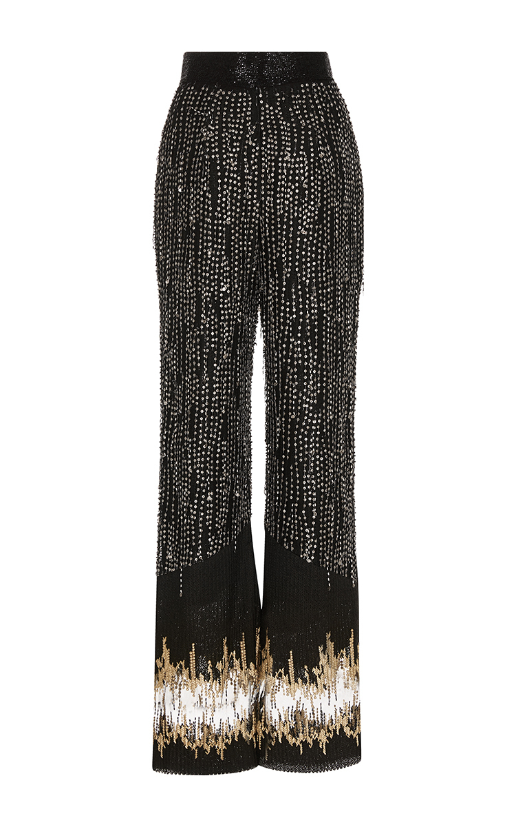 black and gold trousers