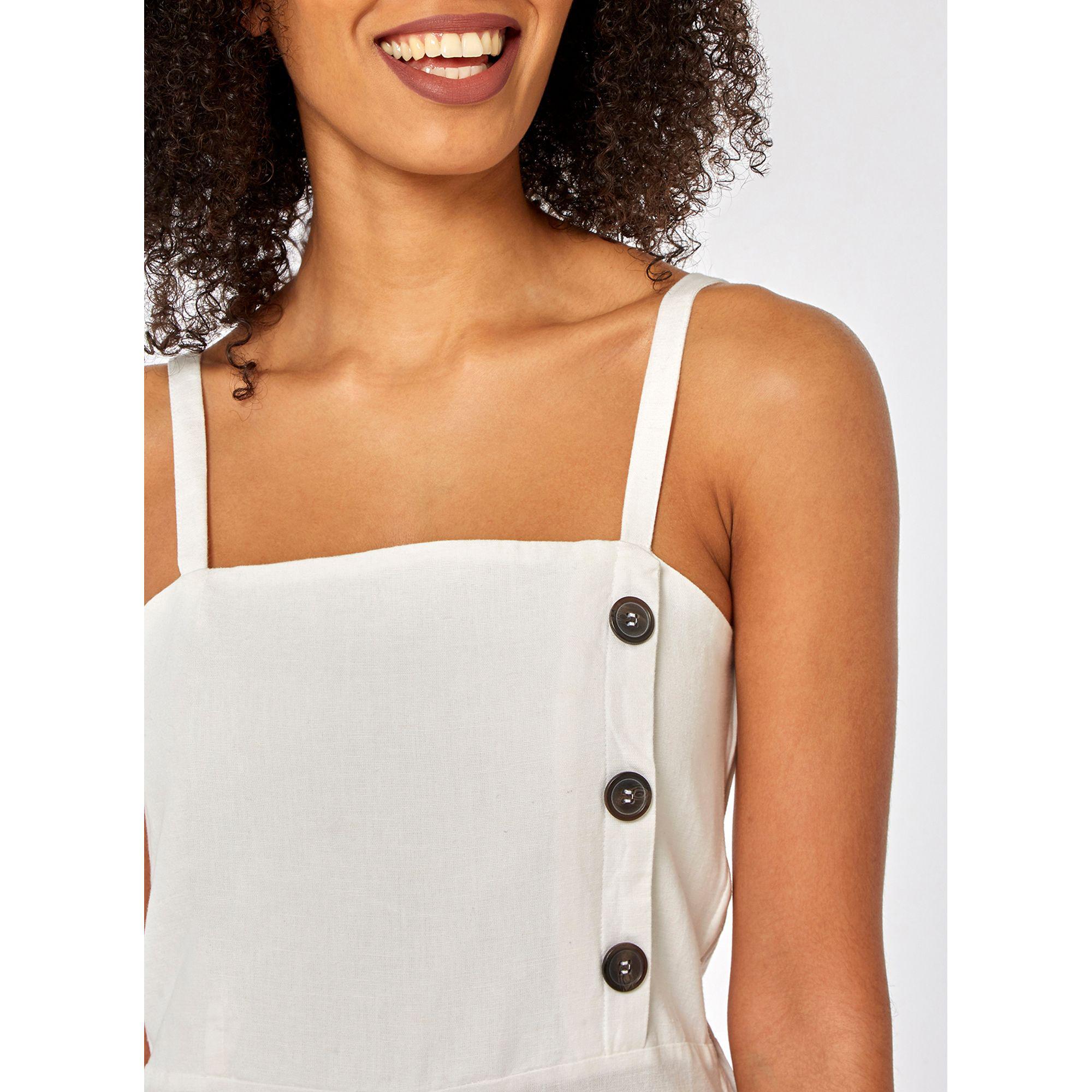 Dorothy Perkins Ivory Linen Jumpsuit in White Lyst