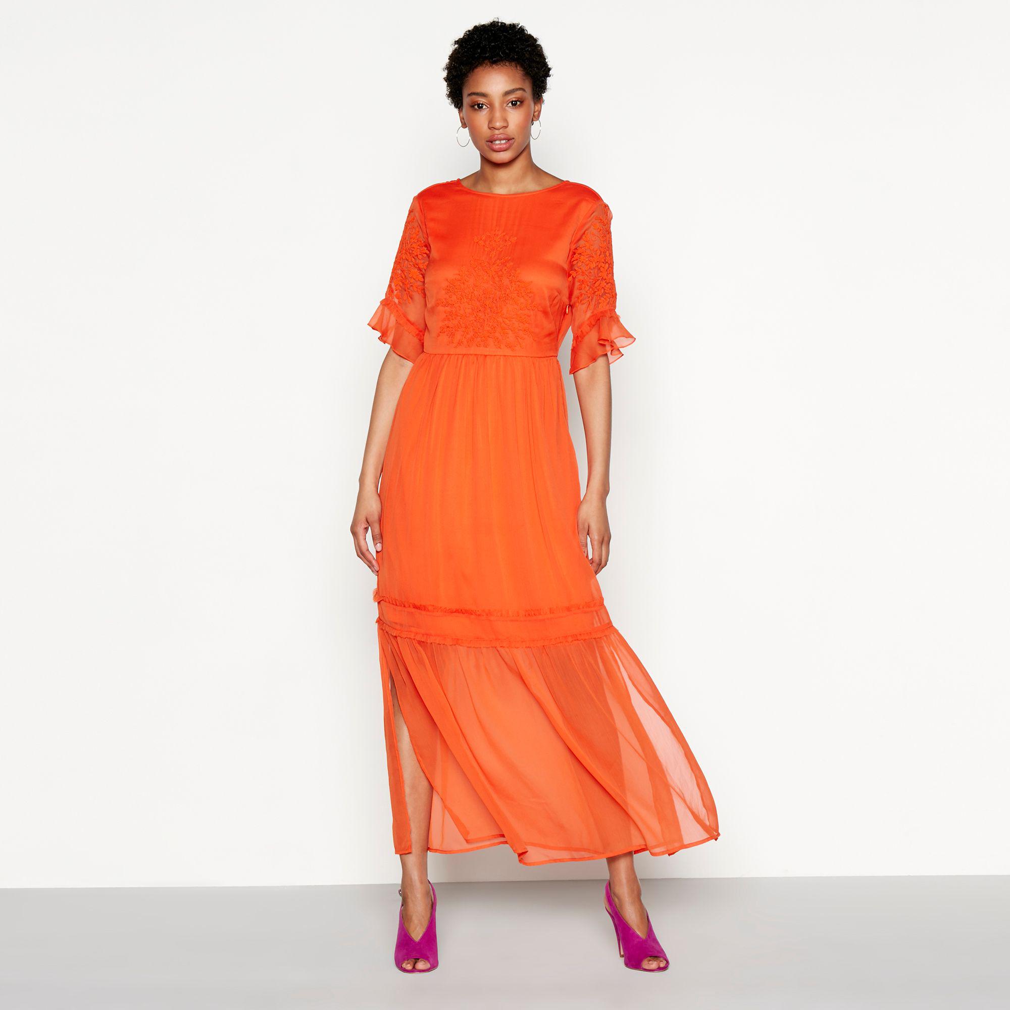 Short Orange Maxi Dress