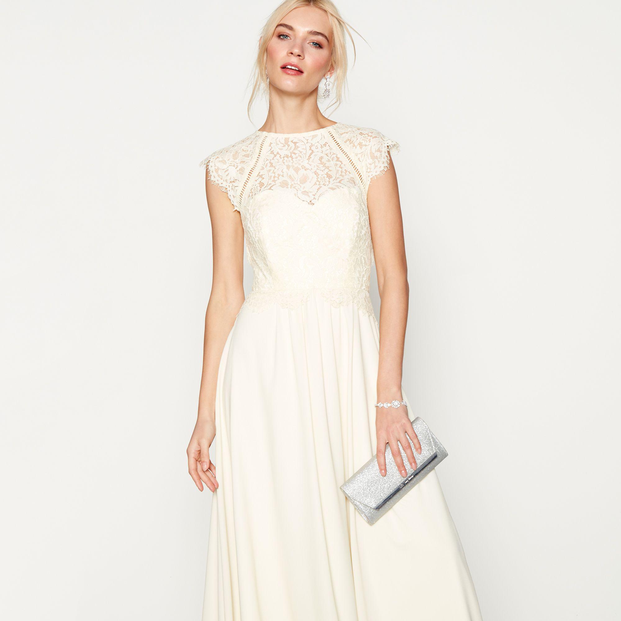 Pale Yellow Lace Bridesmaid Dresses