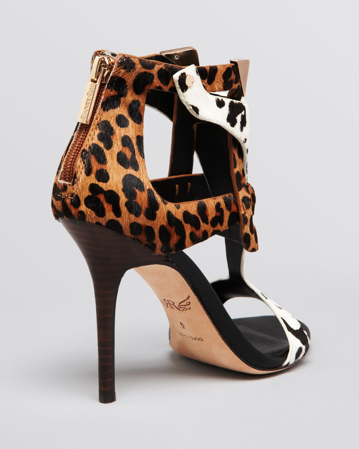leopard print sandals heels