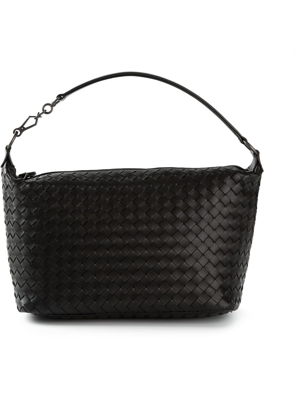 Lyst - Bottega Veneta Intrecciato Shoulder Bag in Black